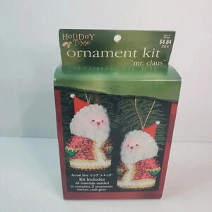 Sulyn 232-A MR. CLAUS Santa Sequin Bead Christmas Ornament Kit Vintage